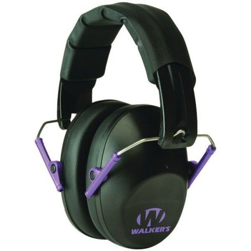 Walker&#039;s Game Ear GWP-FPM1-BKPU PRO Low-Profile Folding Muff Black/Purple