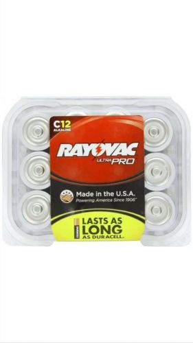 Rayovac Alkaline Ultra Pro C 12 Battery Contractor Pack - Package Quantity 12