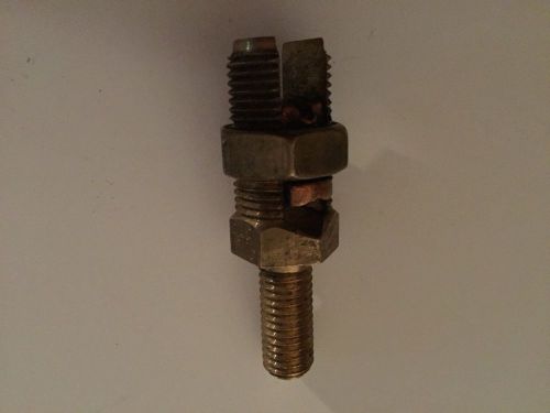 1/2&#034; split bolt with stud bkb sp6 2sol 2/0-2 str cu grounding connector for sale