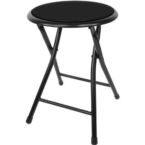 Trademark folding stools gameroom black cushioned folding stool 18 new free sale for sale