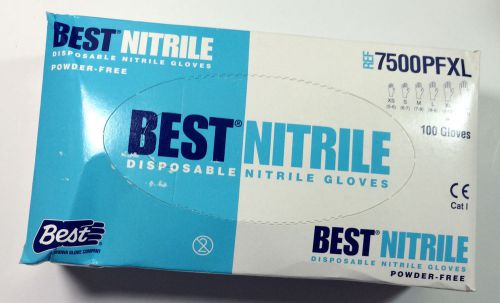 Best Nitrile Powder-Free Examination Gloves 7500PFXL X-Large 2 Boxes of 100