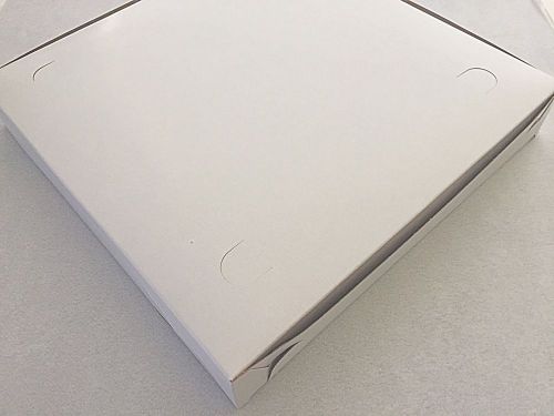 5 Bakery Paperboard White Box 10 x 10 x 1.5 Pizza Cookie Pastry Box