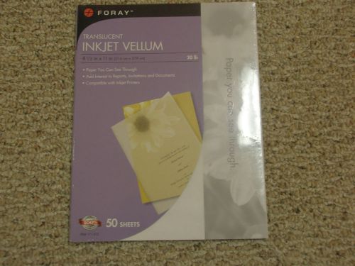 FORAY Translucent Inkjet Vellum - 50 sheets - 8.5&#034; x 11&#034;
