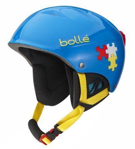 Bolle B-Kid Ski Helmet, Shiny Blue Puzzle, 49-53cm