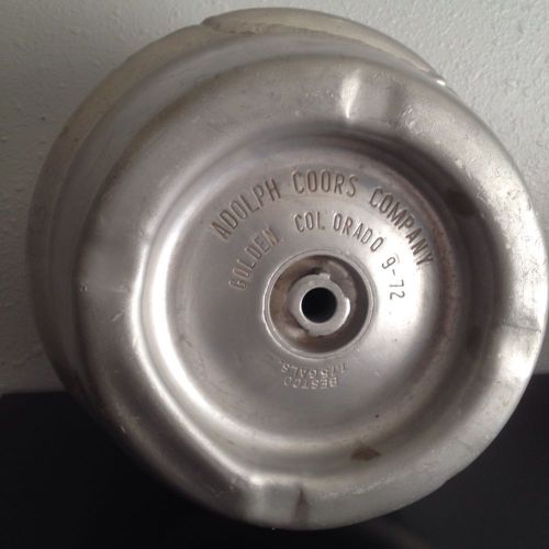 Vintage 70s Aluminum Adolph Coors 1/4 Keg Mini Keg 7.75 Gallon - Empty