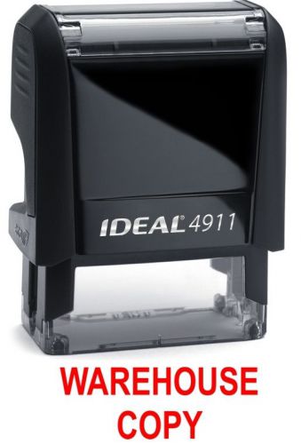 WAREHOUSE COPY text on the IDEAL 4911 Self-inking Rubber Stamp with RED INK