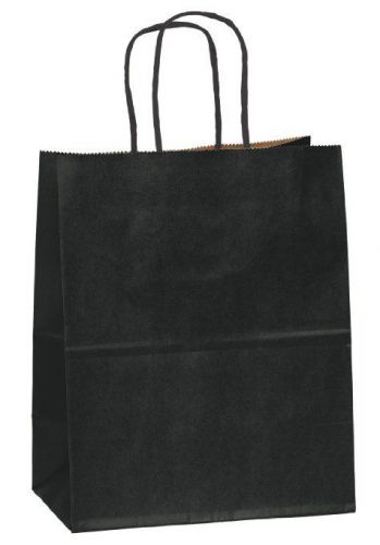 8&#034;x4.75&#034;x10&#034; - 100 Pcs - Bagsource® Black Kraft Paper Bags, Shopping, gift bags