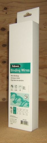 Fellowes Binding Wires 6mm 1/4in 2-35 White 25ct CRC52540 * Metal *