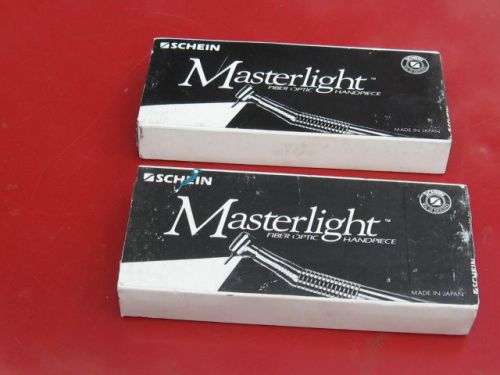 2 Henry Schein Masterlight Fiber Optic Dental Handpiece NOS