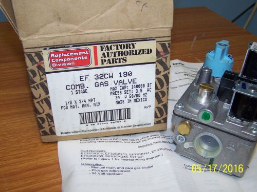 EF 32CW 190 COMB. GAS VALVE FACTORY AUTHORIZED PARTS / CARRIER CORP.