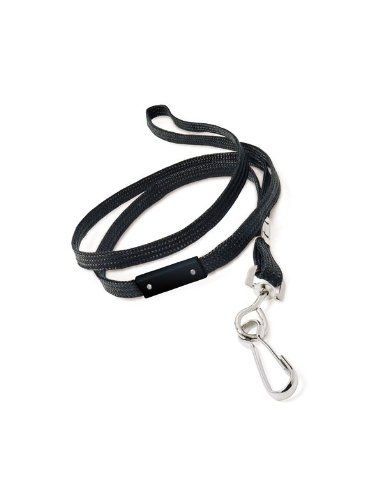 GBC BadgeMates Breakaway Lanyards with Swivel Hook, Black, 12 Lanyards per Pack