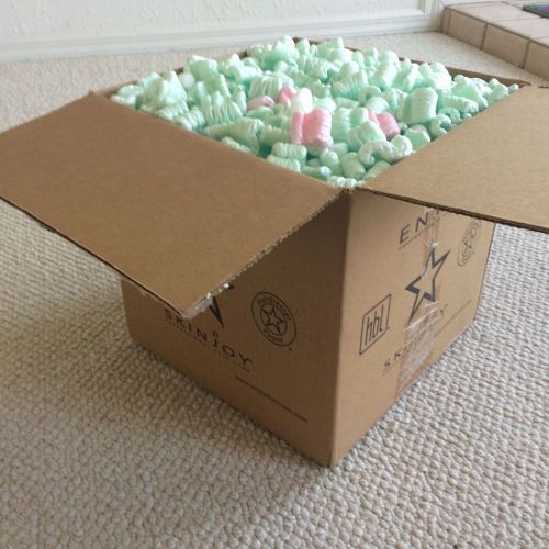 1 CUBIC FOOT GENTLY USED PACKING PEANUTS ASSORTED COLORS &amp; SHAPES CLEAN
