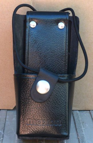 Maxon QPA-1491 Heavy Duty Leather Case w/ Swivel 4 SP SL GMRS50 Hand Held Radio