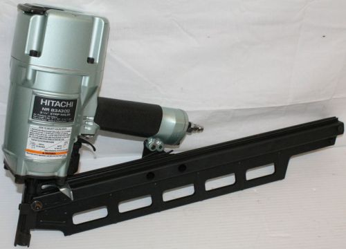 Hitachi 3-1/4&#034; Strip Framing Air Nailer NR83A3 (s) Excellent NICE FREE SHIP USA