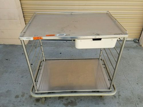 Stainless steel  flat cart for medical office, laboratory, restaurant or garage for sale