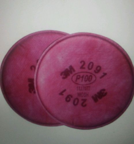 New Packs 3M™ 2091 Magenta P100 Particulate Filters for 2000,2200