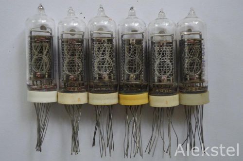 6PCS IN-14 IN14 IN 14 NIXIE DISPLAY TUBES FOR NIXIE CLOCK. NEW! OTK! RARE 70&#039;S!