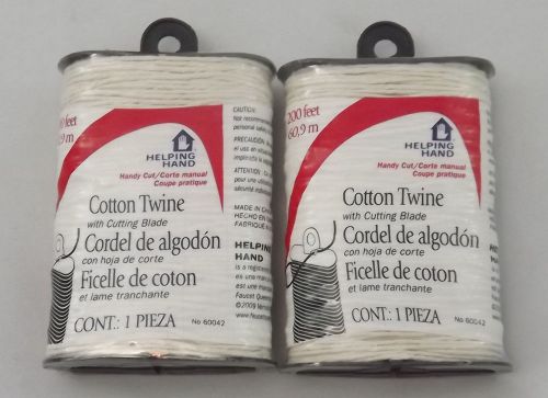 Cotton Twine with Cutting Blade total 400 ft Lot of 2 200 ft Spool New [DW G]