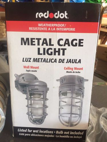 Red Dot 150-Watt Ceiling and Wall Mount Metal Cage Globe Light (MCL150U)