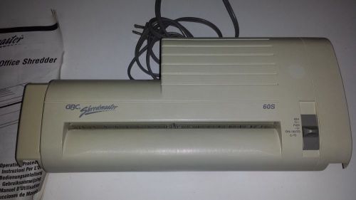 GBC Shredmaster Paper Document Shredder 60S 60S-1 with Operating Procedures