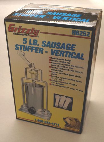 Sausage Stuffer / 5 LB. Sausage Stuffer / Vertical GRIZZLY # H6252 / NEW / NIB