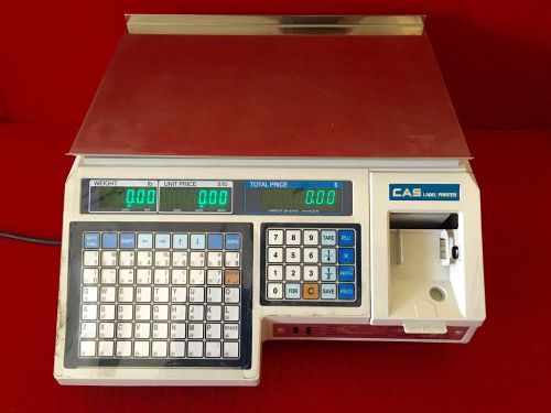 Cas lp-1000 label printer printing scale deli or restaurant w some labels for sale