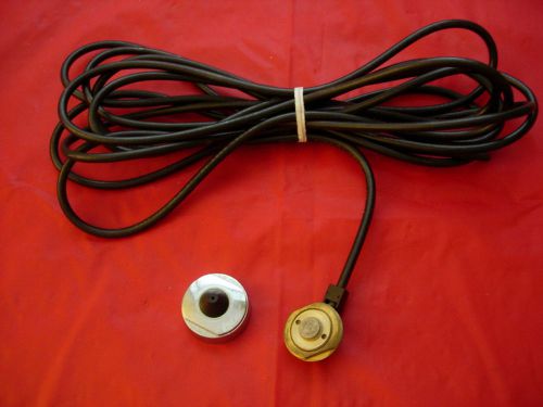 TWO WAY RADIO ANTENNA LEAD MOTOROLA STYLE MOUNT COAX CABLE CHROME CAP-AS-IS!