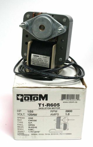 Rotom T1-R605 Skeleton Motor 1/55 HP 120 V 1 A 2800 RPM NEW Speed one Rot CWOSE