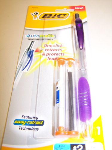 &#034;BIC Automatic Mechanical Pencil, 0.5mm, Clear/burgundy Accents&#034;