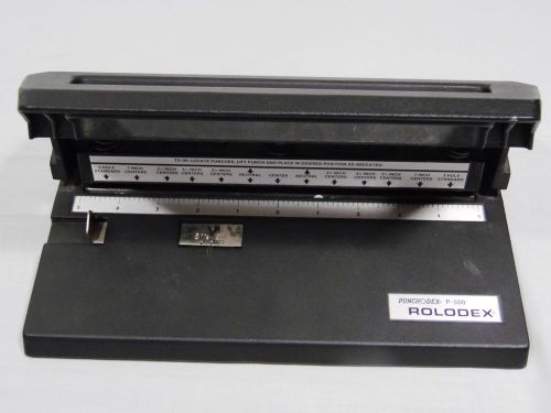 Rolodex Punchodex P-500 Heavy Duty Hole Punch with 3 cutters