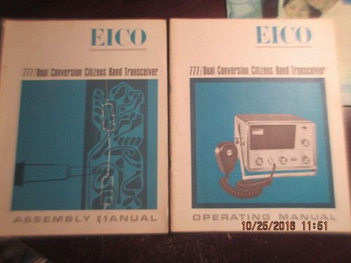 EICO 777 Dual Conversion CB radio Transceiver Operating Assembly Manual BOOKS