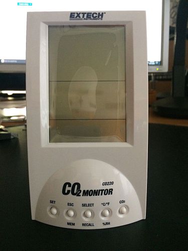 Extech co220 indoor air quality co2 monitor with digital display for sale