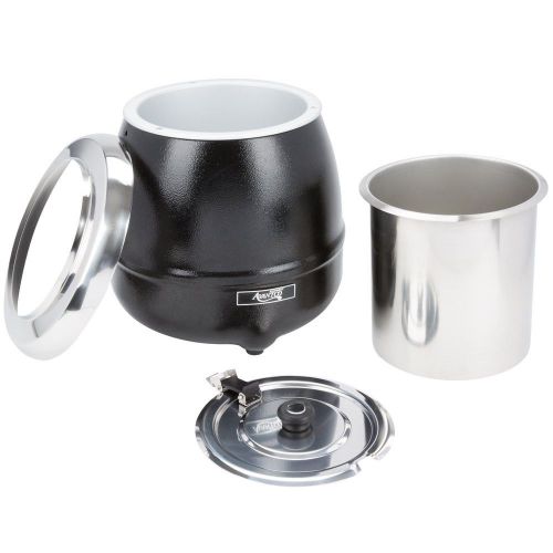Countertop Soup/Food Warmer 11 Qt. Black Avantco S30 Stainless Steel