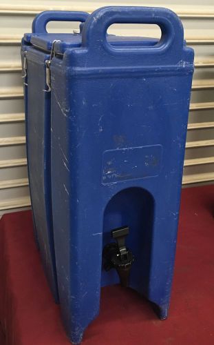 5 Gallon Cambro Insulated Drink Dispenser LCD 500 #5048 Blue NSF Catering Hot