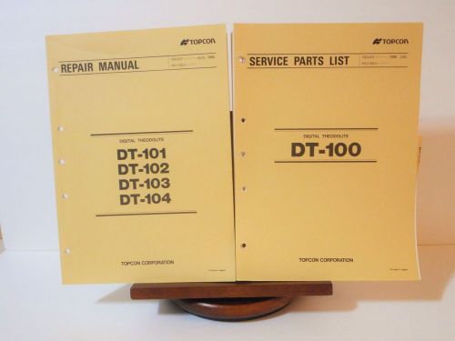Topcon Digital Theodolite DT-101 102 103 104 Repair Manual &amp; DT-100 Parts List