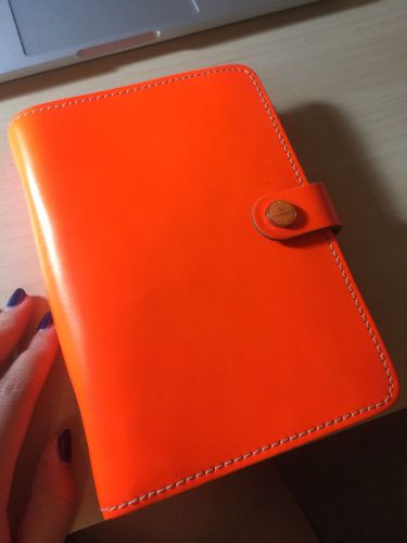 Filofax Original Planner In Fluoro Orange/ Personal Free Pages Dividers And More