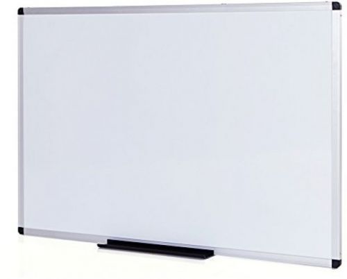 Viz-Pro Dry Erase Board, Melamine, 48 X 36 Inches,Silver Aluminium Frame