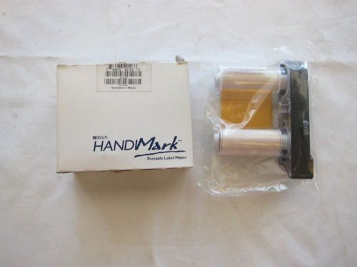 New brady 42123 2&#034; yellow ribbon cartridge for handimark label maker   for sale
