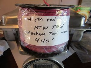 14 GUAGE STRANDED RED  MTW-TEW MACHINE TOOL WIRE 440&#039;