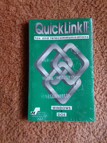 QuickLink II  - Fax &amp; Telecommunications (WINDOWS &amp; DOS) Manual and Floppy Disk