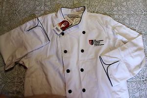 CHEF COAT / JACKET &#034;CHEF WORKS&#034; BRAND, SIZE USA L, NEW, ~ART INSTITUTES~