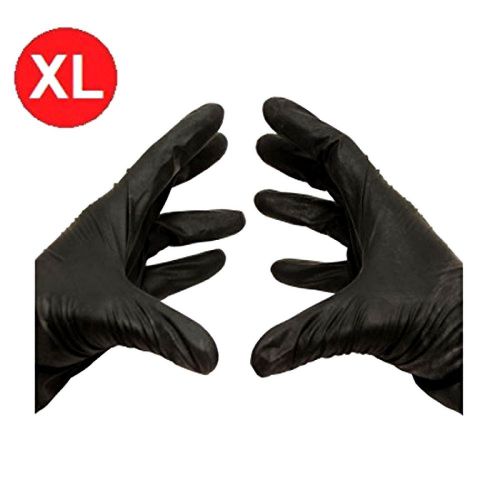 Black nitrile powder free gloves non-medical size-xlarge 3.5 mil thick 1000/case for sale