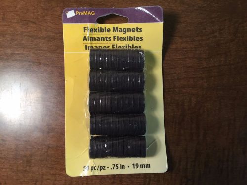 ProMag Flexible Round Magnets-.75in 50 pc 19mm