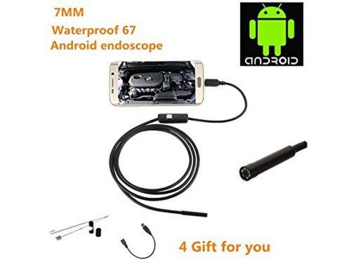 Endoscope/Borescope - 7mm Lens - HD 720p - 6 LEDs Android Phones and PC - Mic...