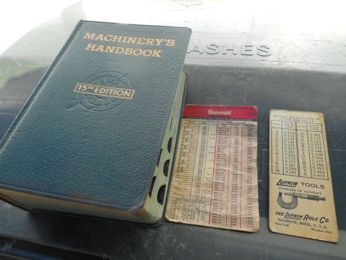 Machinery&#039;s Handbook 1955 EXCELLENT condition plus extras from Starrett &amp; Lufkin