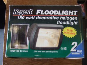 Regent MQF150W Bronze 150 Watt Decorative Outdoor Halogen Floodlight