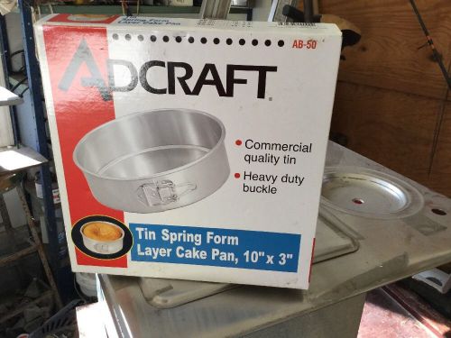 Adcraft Tin Spring Form Layer Cake Pan, 10&#034; By 3&#034;