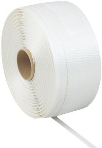 PAC Strapping 65W-HD 3/4 White Polyester Cord Strapping, 1,320&#039; Length