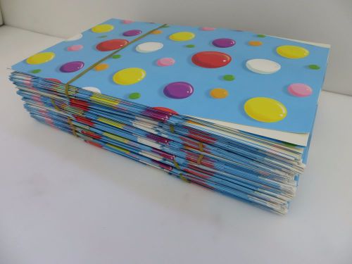 125 Gumball Paper Gift Bags Wholesale Shopping Holiday Craft Bags 12x6x10