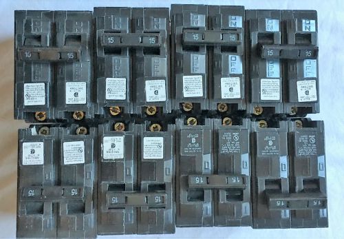 8 New Circuit Breakers 15 amp 2 pole Murray